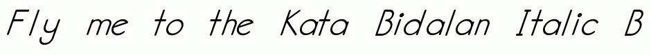 Kata Bidalan Italic Bold