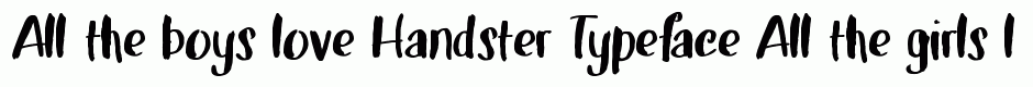 Handster Typeface