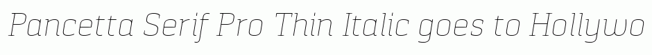 Pancetta Serif Pro Thin Italic