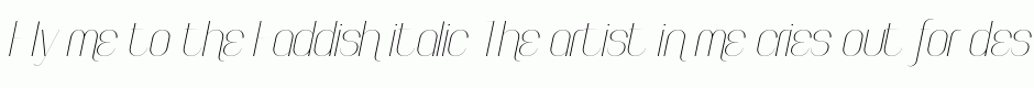 Faddish italic