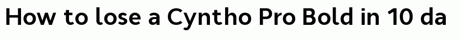 Cyntho Pro Bold