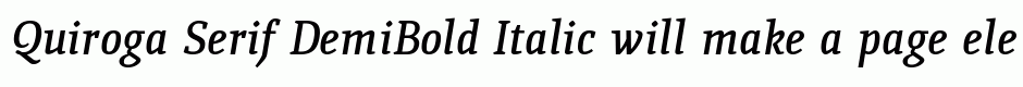 Quiroga Serif DemiBold Italic