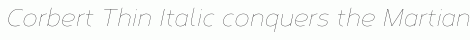 Corbert Thin Italic