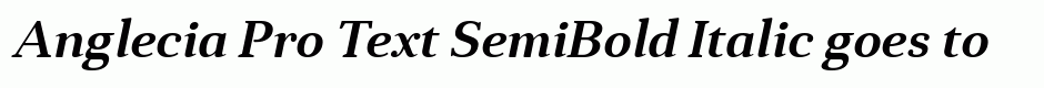 Anglecia Pro Text SemiBold Italic