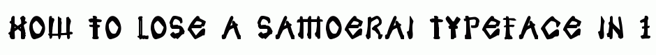 Samoerai Typeface