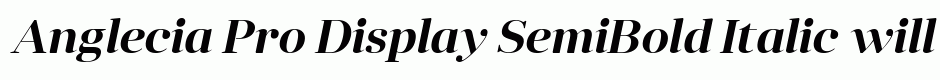 Anglecia Pro Display SemiBold Italic