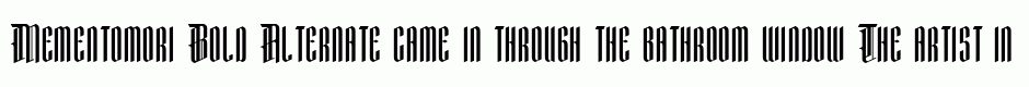 Mementomori Bold Alternate