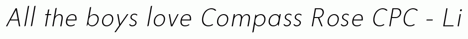 Compass Rose CPC - Light Italic