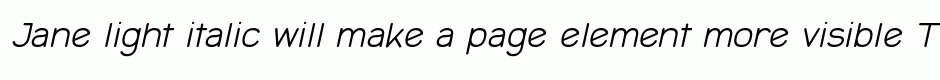 Jane light italic