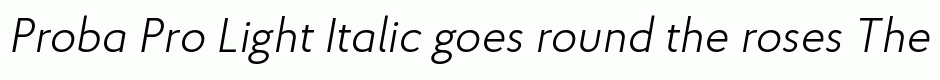 Proba Pro Light Italic