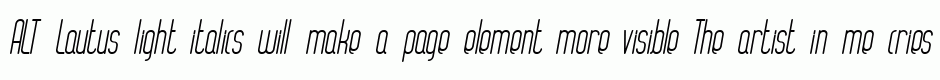 ALT Lautus light italics