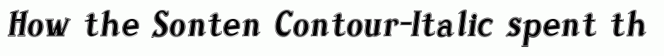 Sonten Contour-Italic