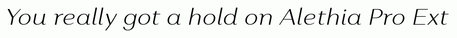Alethia Pro ExtraLight Italic
