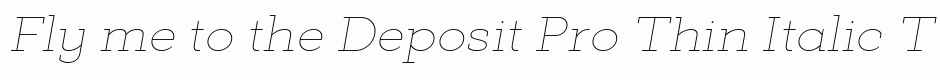 Deposit Pro Thin Italic