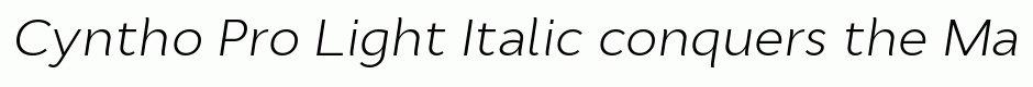 Cyntho Pro Light Italic