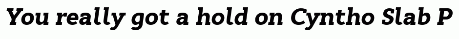 Cyntho Slab Pro Black Italic
