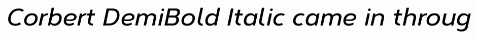 Corbert DemiBold Italic