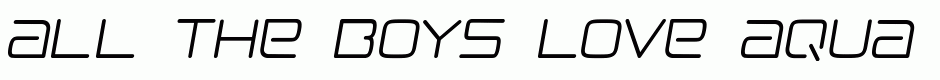 Aquari Bold Italic