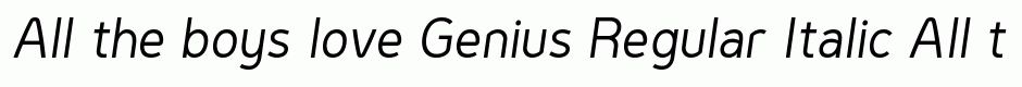 Genius Regular Italic