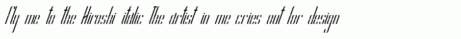 Hiroshi italic