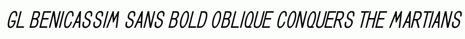 GL Benicassim sans bold oblique