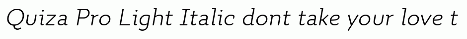Quiza Pro Light Italic
