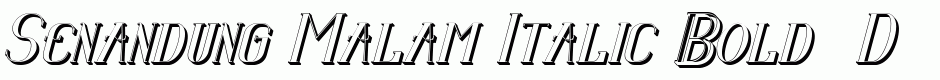 Senandung Malam Italic Bold 3D