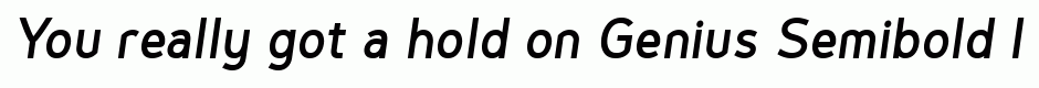 Genius Semibold Italic