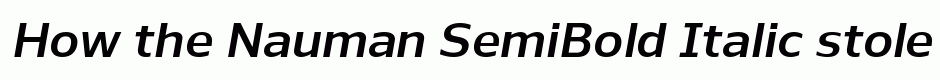 Nauman SemiBold Italic
