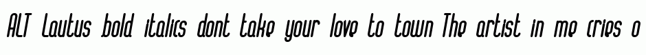 ALT Lautus bold italics