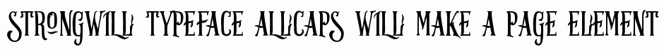 Strongwill Typeface Allcaps