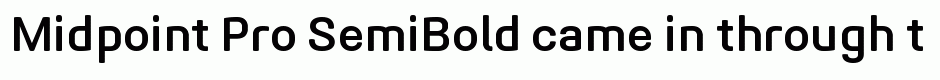 Midpoint Pro SemiBold