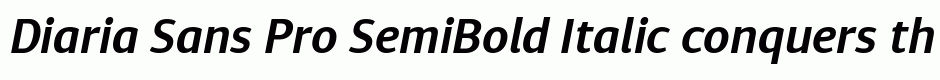 Diaria Sans Pro SemiBold Italic