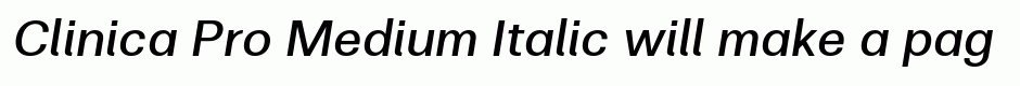 Clinica Pro Medium Italic