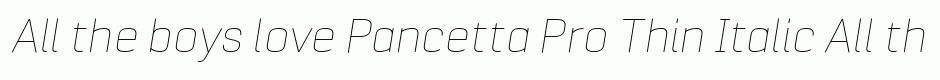 Pancetta Pro Thin Italic