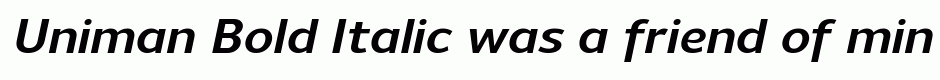 Uniman Bold Italic