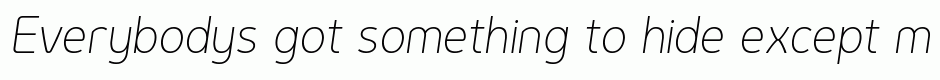 Genius Extra Light Italic