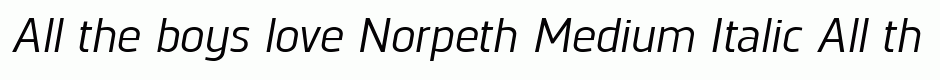Norpeth Medium Italic