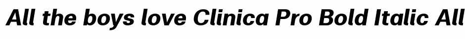 Clinica Pro Bold Italic