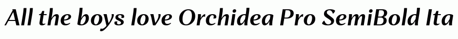 Orchidea Pro SemiBold Italic