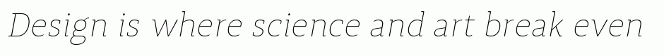 Synerga Pro Thin Italic