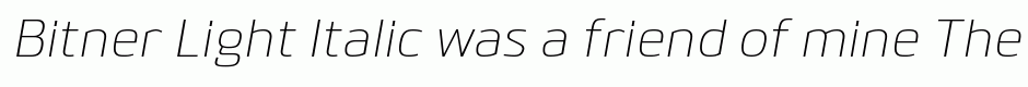 Bitner Light Italic