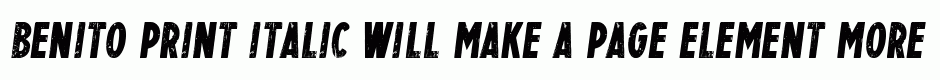 BENITO Print italic