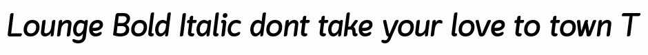 Lounge Bold Italic