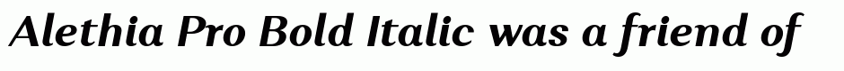 Alethia Pro Bold Italic