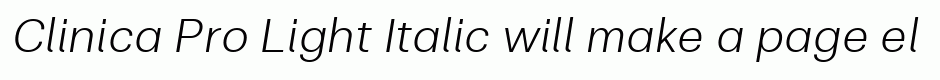 Clinica Pro Light Italic