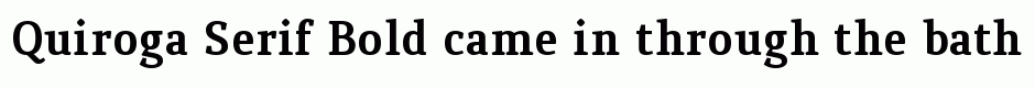 Quiroga Serif Bold