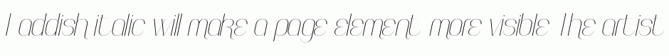 Faddish italic