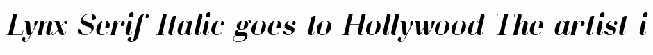 Lynx Serif Italic