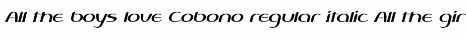Cobono regular italic